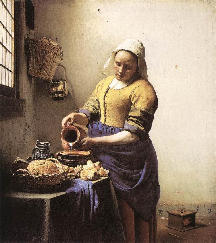 VERMEER VAN DELFT, Jan The Milkmaid yi France oil painting art